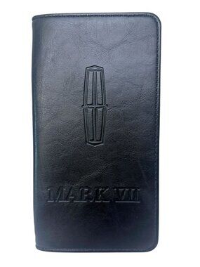 Vintage Lincoln Mark VII Car Document Holder Zip Folio Black Replacement